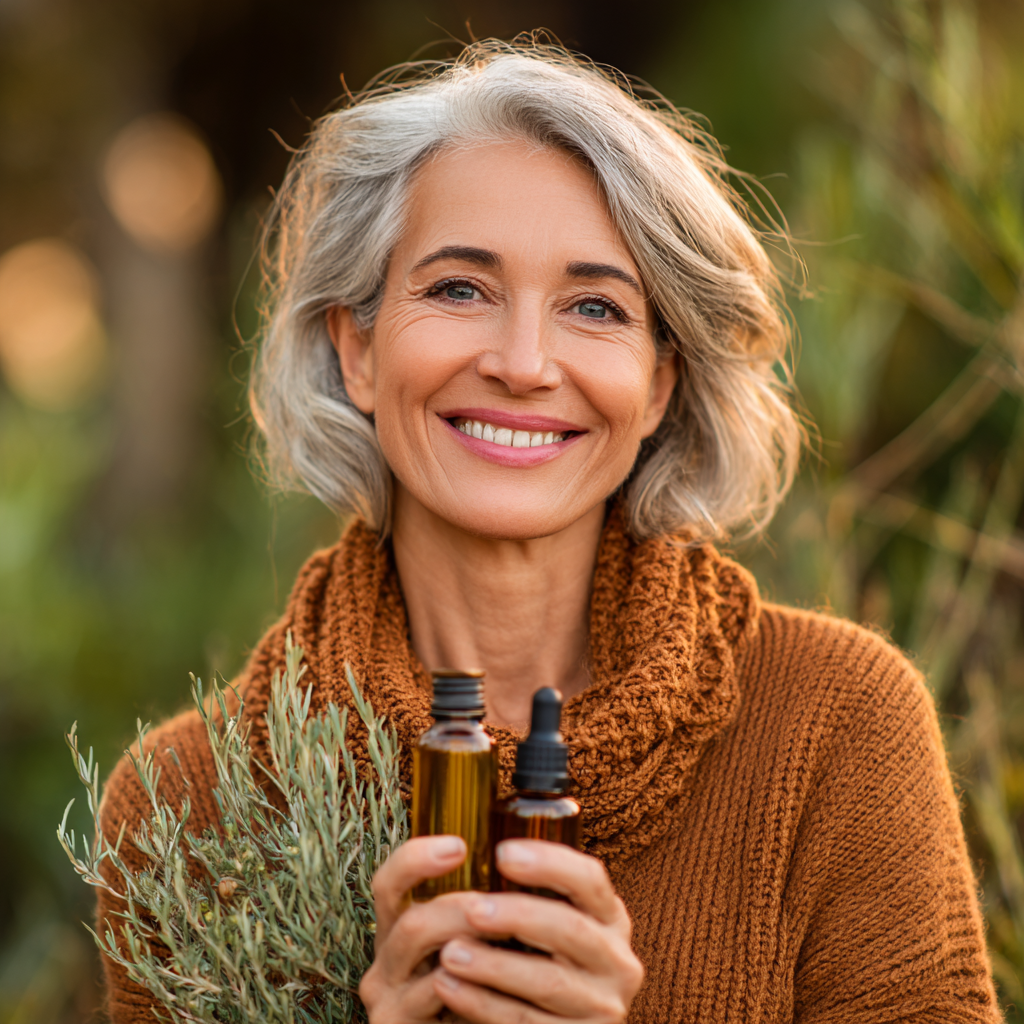 Жінка європейського вигляду посміхається, тримаючи склянку чистої води, демонструючи здоровий спосіб життя